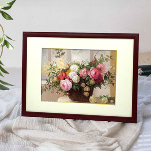 Cadres photo classiques en bois d'<span class=keywords><strong>acajou</strong></span> <span class=keywords><strong>foncé</strong></span>, cadre photo de bureau, affichage mural pour la décoration de la maison, salon, cadre personnalisé pour affiche - Product Image 2