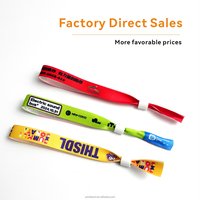 Pulseras Deportivas Personalizadas de Tela de Poliéster para Eventos, Festivales y Fiestas, de Un Solo Uso, con Logotipo Personalizado, Venta al Por Mayor