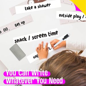 Tabla de horarios diarios con estampado de arpillera, 13+1 bolsillos, tarjetas reutilizables, gestión del tiempo, tablero para el aula, regreso a clases - Product Image 4