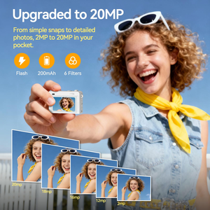 מצלמת אגודל קלת משקל, מקליט וידאו 2K 1080P 720P עם פילטרים, מתנה לילדים, מצלמה מיני לטיולים - Product Image 5