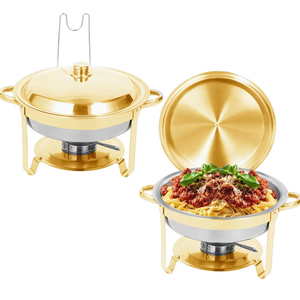 Forniture per Hotel fornello a Buffet, scaldavivande a Buffet, Set per piatti da Buffet con pentola calda rotonda in acciaio inossidabile - Product Image 6