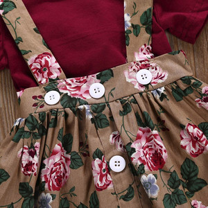 Vêtements tendance pour filles, 3 pièces, salopette et jupe pour bébé, vêtements pour enfants, vente en gros M90311 - Product Image 5