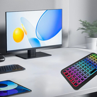 Mini Teclado Inalámbrico Topleo IR con Mouse, Retroiluminación de 7 Colores, Portátil