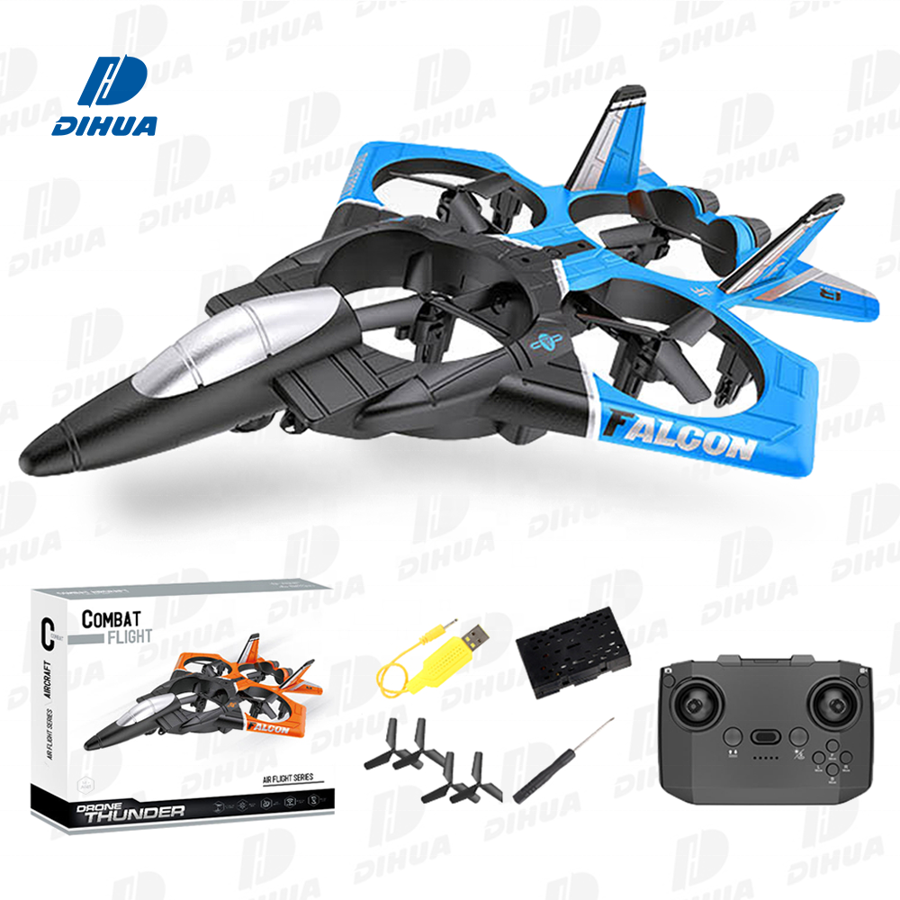 Mainan pesawat busa RC 2.4G, mainan pesawat tempur Remote Control dengan kamera & sensor jarak jauh, pesawat terbang busa RC 360 derajat