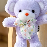 Porte-clés ours en peluche mignon, pendentif animal en peluche doux, breloque de sac de dessin animé, cadeau