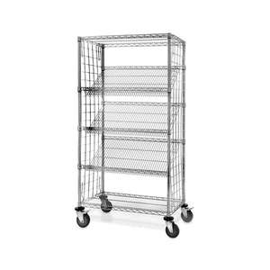 Estantería de Alambre Inclinada de 5 Niveles de Alta Resistencia con Revestimiento de Epoxi Negro para Almacenamiento Médico, Organización de Farmacias, Certificación NSF - Product Image 1