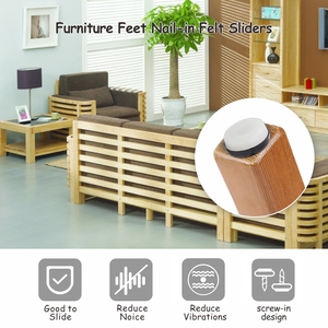 PRODIGY N3Y18 ABS Protector de suelo antiarañazos, almohadilla de fieltro para patas de muebles de plástico, clavo para uso en sillas - Product Image 6