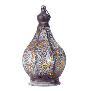 Lanterna Decorativa in Metallo Stile Marocchino con LED, Portacandele per Matrimoni, <span class=keywords><strong>Bar</strong></span> e Feste, Vendita all'Ingrosso - Product Image 1