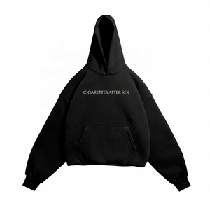 Sudadera con Capucha Negra Personalizable para Hombre, Diseño Gráfico 'The World Turned Upside Down', Bolsillo Canguro Extra Grande, Estilo Casual Urbano - Product Image 1