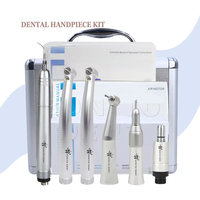 Peralatan Handpiece Mahasiswa Kedokteran Gigi LED Turbin Gigi Kecepatan Tinggi dan Handpiece Kecepatan Rendah Dengan Set Air Scaler 2/4 Lubang Kedokteran Gigi