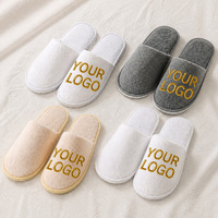 Chaussons d'intérieur en polaire corail à semelle antidérapante de 7 mm en EVA/TPR, à bout fermé, avec logo personnalisé, adaptés à toutes les saisons