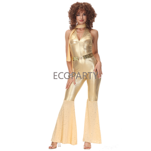 Disfraz Retro de Hippie de los 70 y 80 para Fiesta de Halloween, Traje de Cantante para Actuación en Escenario Disco - Product Image 4