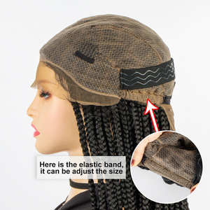 Commercio all'ingrosso nuovo stile sintetico cornrow glueless senza nodi fornitori ful lace front box parrucche intrecciate <span class=keywords><strong>con</strong></span> i capelli del bambino per le donne nere - Product Image 5
