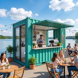 Kiosque de café préfabriqué en conteneur, bar commercial de restauration rapide en conteneur, bar extérieur en conteneur, <span class=keywords><strong>magasin</strong></span> de vente au détail préfabriqué en conteneur - Product Image 1