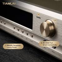 Tianlai AV-880 Amplifier Karaoke Digital Profesional 5.1 Surround Sound  Mixer Audio 4K untuk Home Theater Grosir Pabrik