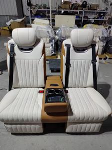 เตียงโซฟาปรับเอนได้5ที่นั่งแบบหรูหราสำหรับรถยนต์เมอร์เซเดส W447รถเบาะนั่งอัตโนมัติพร้อมโต๊ะไฟฟ้าสำหรับ <span class=keywords><strong>Mercedes</strong></span> <span class=keywords><strong>Vito</strong></span> HIACE - Product Image 3