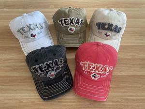 Cappello da Baseball Regolabile Effetto Vissuto con Ricamo Texas per Uomo e Donna - Product Image 6