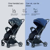 Poussette bébé ergonomique de luxe multifonctionnelle, cadre en alliage d'aluminium, toile légère, pliable, capacité de charge de 20 kg