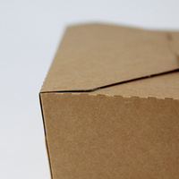 Boîtes en papier kraft naturel biodégradable pour petit déjeuner, carton alimentaire à emporter