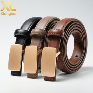 Genuine Suede Leather <b>Belt</b> for <b>Women</b> 2cm Thin Waistband Luxury <b>Gold</b> Plate Buckle Ladies Matte Leather <b>Belts</b> for Dress Jeans - Product Image 5