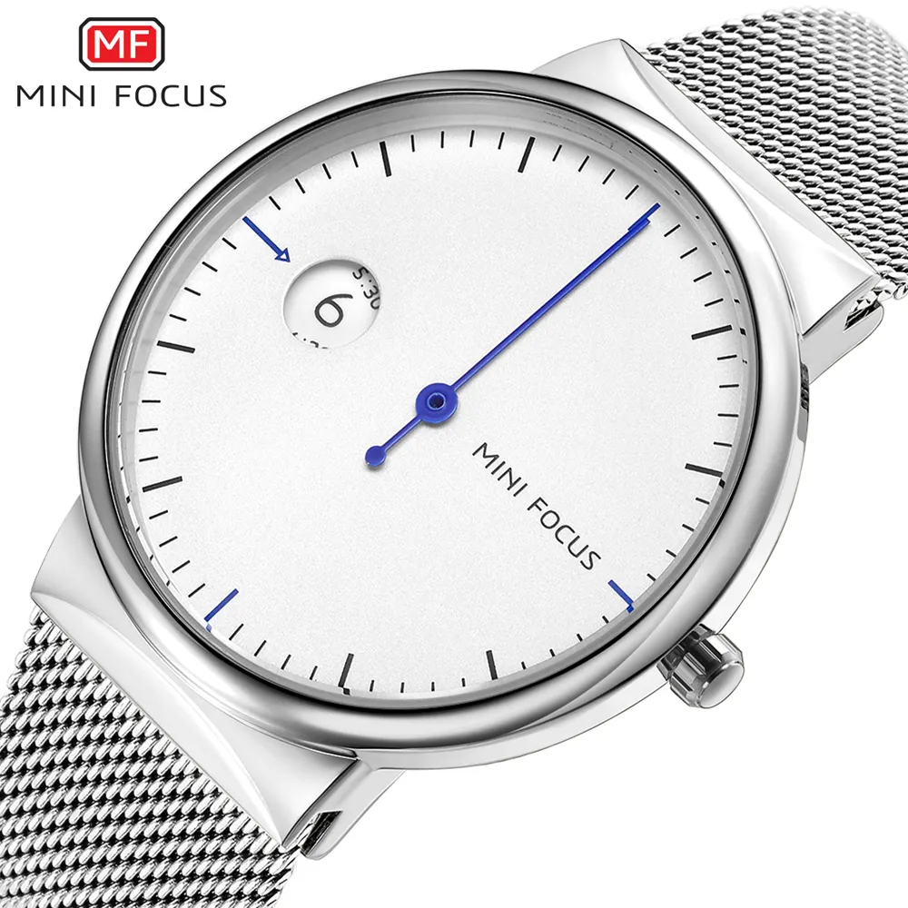 Новейшие Роскошные мужские кварцевые часы MINI FOCUS MF0182G с ультратонким сетчатым ремешком, минималистичные оригинальные недорогие мужские часы
