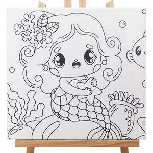 Lienzos Estirados para Pintar al por Mayor, Paquete Personalizado, Impresión a un Solo Color, Juego de Pintura para Niños - Product Image 2