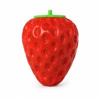 Jouet à presser en forme de fraise avec blocs de construction à l'intérieur, jouet anti-stress souple en TPR pour enfants et adultes