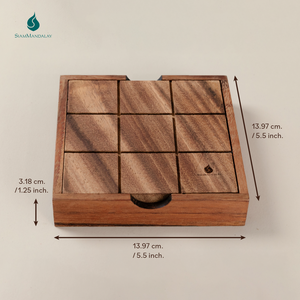 Jeu de Tic Tac Toe 2D : Jeu de Tic Tac Toe en bois, jeu de société classique pour 2 joueurs, jeu de stratégie éducatif, jeu de logique pour enfants et adultes - Product Image 4