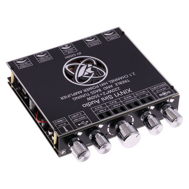 XY-S350H 2.1 Channel TPA3251 Bluetooth Power Amplifier Board Module High and Low Subwoofer 220W*2 + 350W