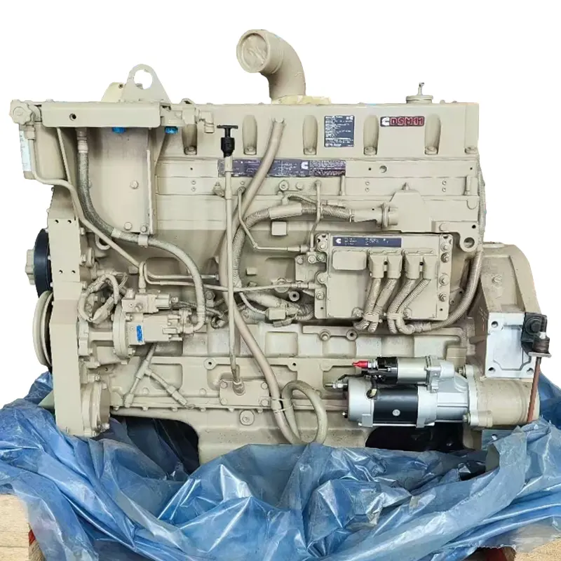 مجموعة محرك ديزل أصلي QSM11 استيراد أصلي معدات بناء قياسي 4 سلندر محرك ديزل سيارة 250 كيلووات
