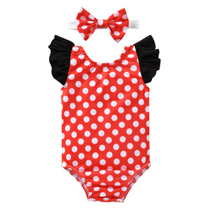Bañador floral para bebé y niña, traje de baño de una pieza con correa de volantes, servicio oem - Product Image 5