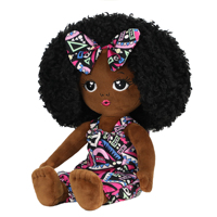 Adorable Poupée Noire Grandeur Nature en Peluche Douce, Matériau Tendance pour Enfants, Poupée Fille Noire Fabrication Usine