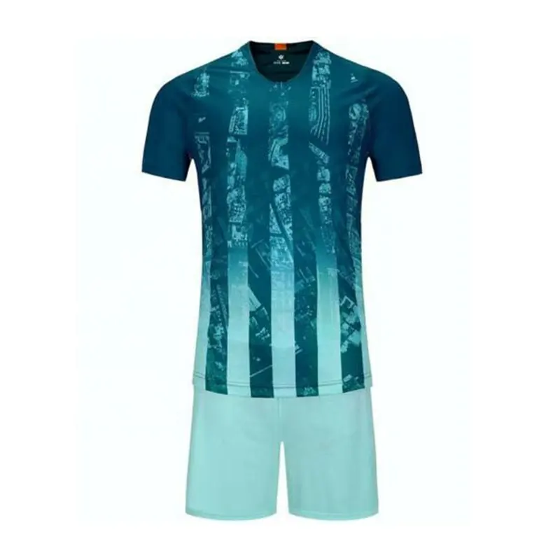サッカージャージ男性用の安いサッカーユニフォームスポーツウェアサッカーファンシャツ工場カスタム新しいヨーロッパデザイン緑と白