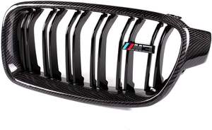 Grille de calandre en fibre de carbone noir brillant de haute qualité pour BMW Série 3 F30 F31 F35 2016 à 2019 - Product Image 2