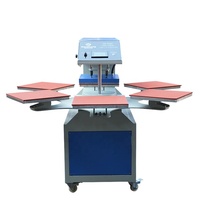 Machine de presse à chaud pneumatique à haute vitesse, pour vêtements, 6 bras, teinture, sublimation, papier, t-shirt, vinyle, pas cher