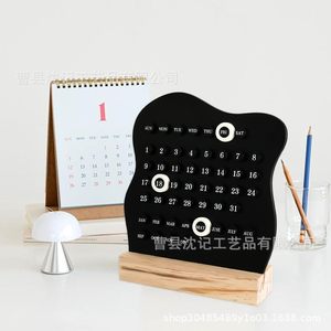 Desk <b>Calendar</b> Wooden Stand Table <b>Calendar</b> Home Office Decor Gift Item - Product Image 2