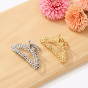 Hiten Land <b>Chain</b> Shape Hair Claw 7.5Cm Metal <b>Clip</b> For Women Fashion Hair Accessories - Product Image 4