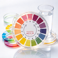 Bandes de papier pH universelles en rouleau, plage 1-14, 5M, transparentes, pour test acide-alcalin, vente en gros OEM