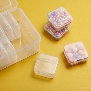 Organiseurs de petites perles, 15 pièces, boîtes de rangement en plastique, mini-contenants transparents pour perles, boîtes transparentes avec couvercle à charnière - Product Image 5