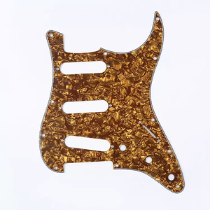 Plaque de protection (pickguard) SSS 11 trous en écaille de tortue rouge 4 plis de haute qualité pour guitare électrique ST - Product Image 3