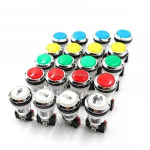 Chrome màu khẩn cấp đẩy nút với LED 12V <span class=keywords><strong>Microswitch</strong></span> cho đồng xu Pusher & <span class=keywords><strong>Arcade</strong></span> JAMMA trò chơi máy - Product Image 2
