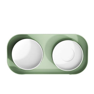 2025 nouvelles fournitures pour animaux de compagnie chiot bol pour animaux de compagnie surélevé en céramique avec support en bois antidérapant blanc Double bols pour animaux de compagnie pour chien et chat - Product Image 1