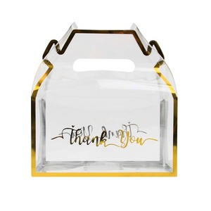 Nuova Lussuosa Scatola Trasparente in PVC per Caramelle con Manico Dorato, Confezione Regalo per Matrimoni, Feste e <span class=keywords><strong>Regali</strong></span> Festivi - Product Image 2