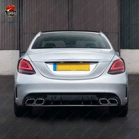 Kit de carrosserie de pare-chocs de voiture de Style C63 pour mercedes-benz W205 diffuseur de pare-chocs de lifting de classe C avec Kits de carrosserie d'embouts d'échappement