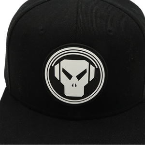 Hot bán New 6 Bảng điều chỉnh phẳng vành cap Tùy chỉnh cao su vá len đen cấu trúc hat với nhựa Snapback mũ cho Unisex - Product Image 3