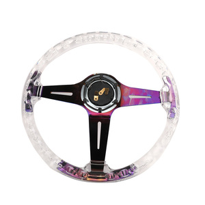 Volant transparent en acrylique Crastp 14 pouces 3 branches pour modification de voiture de course - Product Image 3