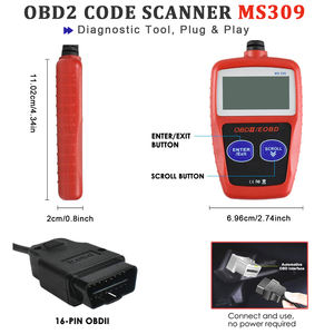 Lecteur de code OBD2 MS309 original, outil de diagnostic OBDii, outil de lecture de code de voiture pour véhicule 12V OBDII EOBD protocole CAN - Product Image 5