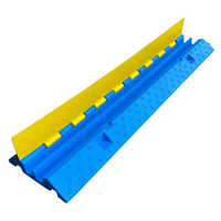 Nouveau design 3 voies en caoutchouc câble électrique pont garde jaune rampe protecteur vitesse bosse veste parking bordures câble couverture