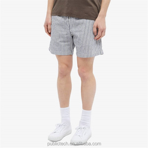 Short de jogging à rayures en coton pour hommes, Streetwear décontracté, été, personnalisé, avec cordon de serrage, vente en gros - Product Image 2