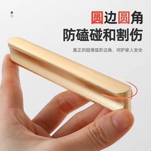 Furniture Handle Bar Cabinet Drawer Aluminum Alloy Matte <b>Black</b> Gray Gold Minimalist Design Durable - Product Image 2